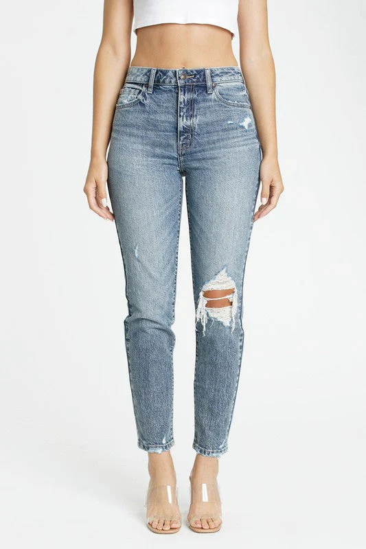 Tobi High Rise Mom Jean - Under Pressure